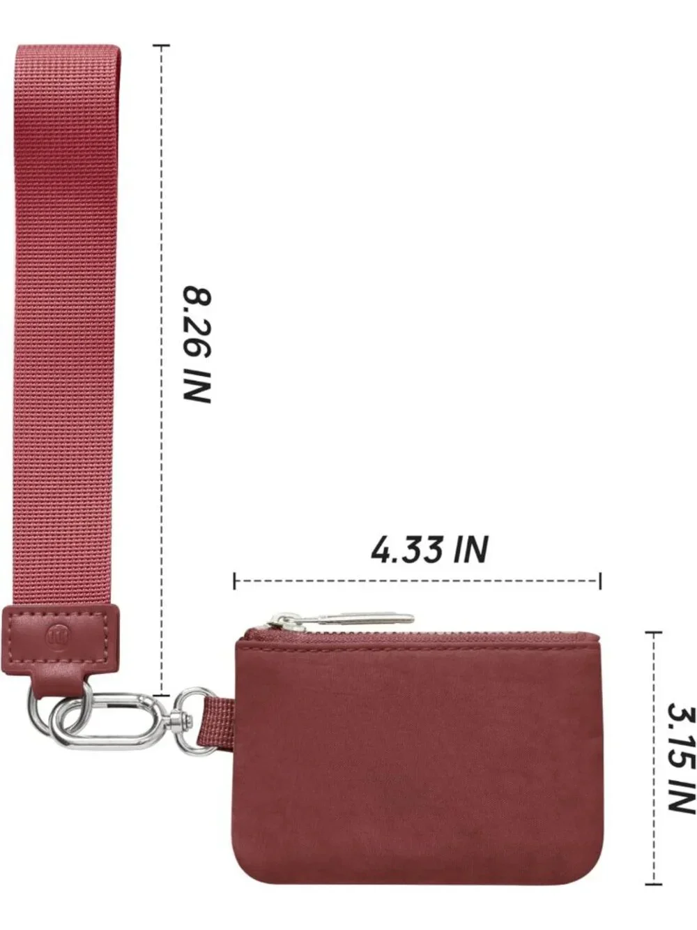 Mini Zip Around Wristlet Wallet for Women - Detachable Keychain Coin Purse